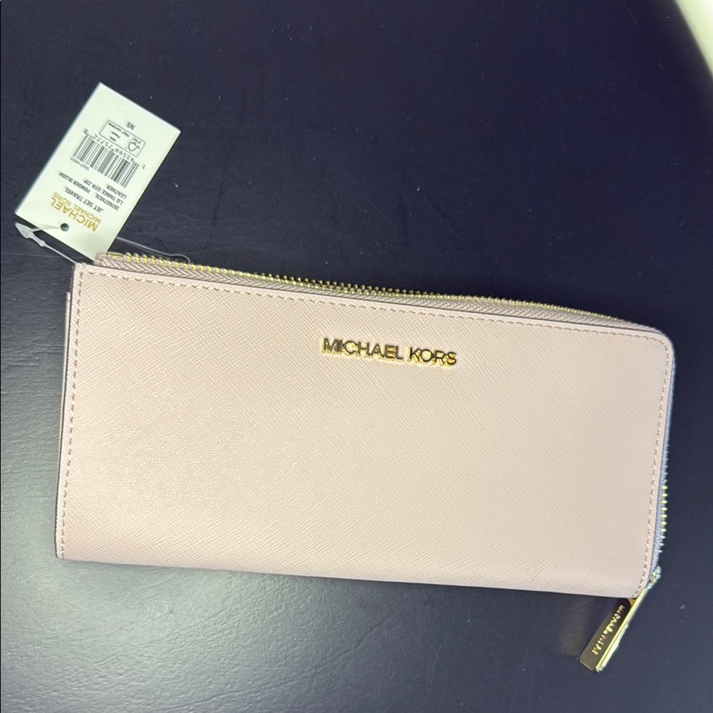 Michael Kors Pink Saffiano Leather Wallet